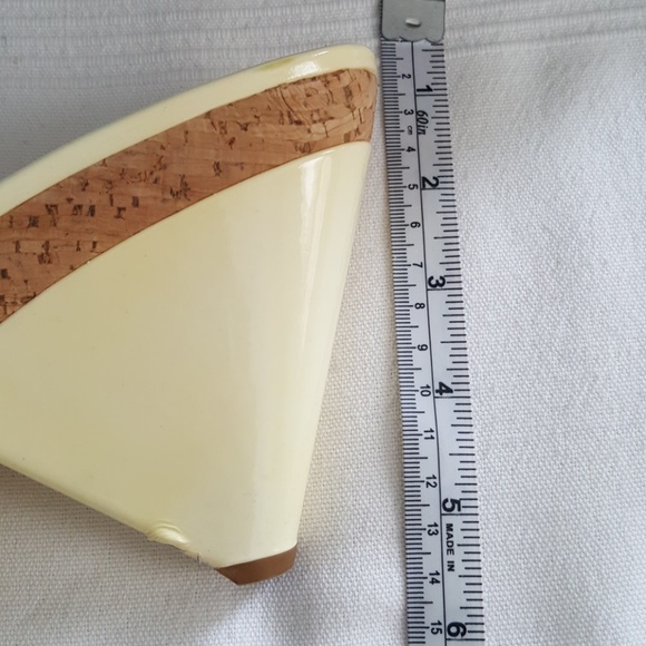 PRADA OFF WHITE WEDGE SANDALS  AUTHENTIC - Picture 7 of 8